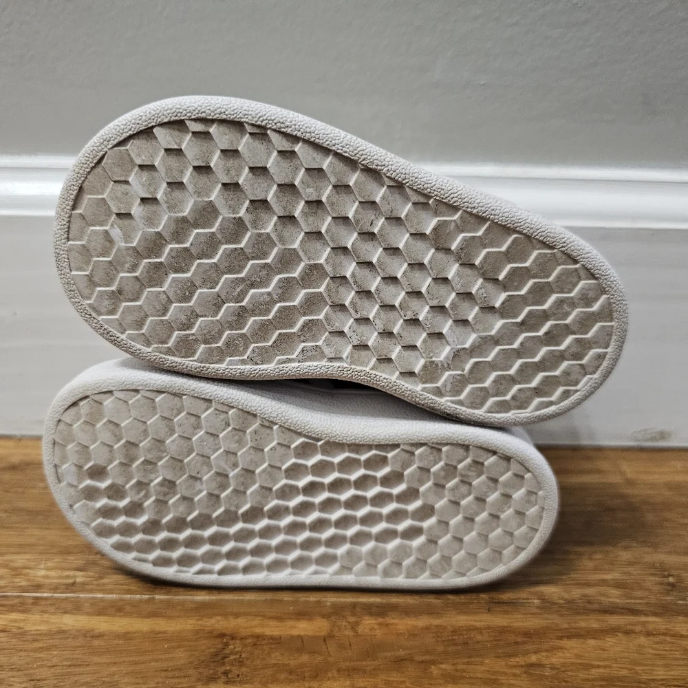 👟 Adidas Toddler Size 5 Grand Court White Black 3-Stripes Velcro Sneakers